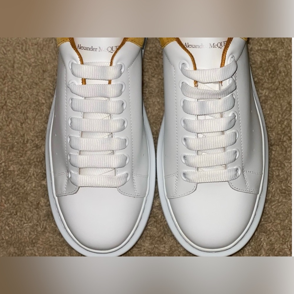 White/Mustard Pair Of Alexander McQueen